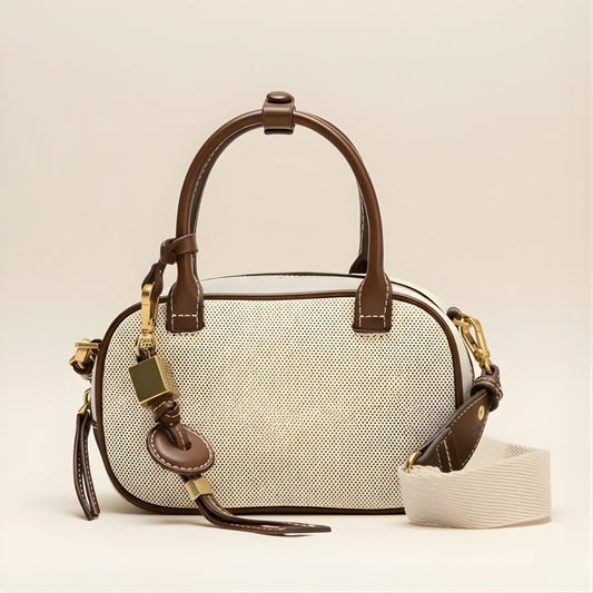 3-i-1 mini crossbody handväska i PU-läder & canvas – Dam | Mila