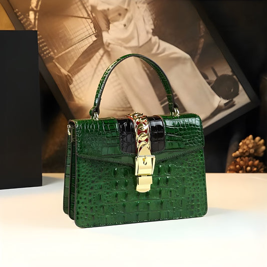 Aligatro - Alligator hand & axelväska i äkta läder – Dam | Carryelle