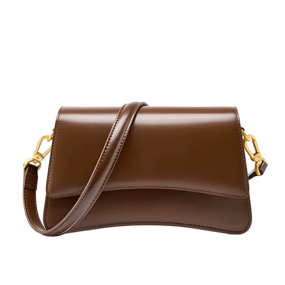 Baguette axelväska i äkta läder – dam | Madrina