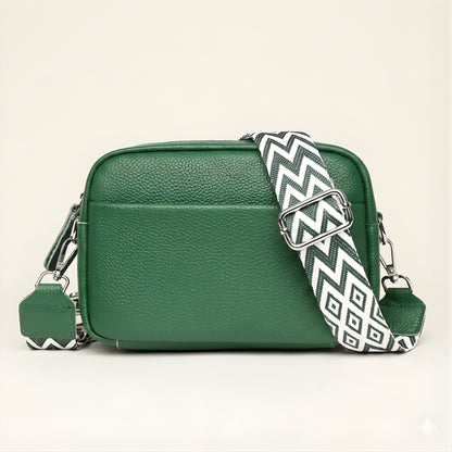 Vera – crossbody & axelväska i äkta läder, bred axelrem | Carryelle