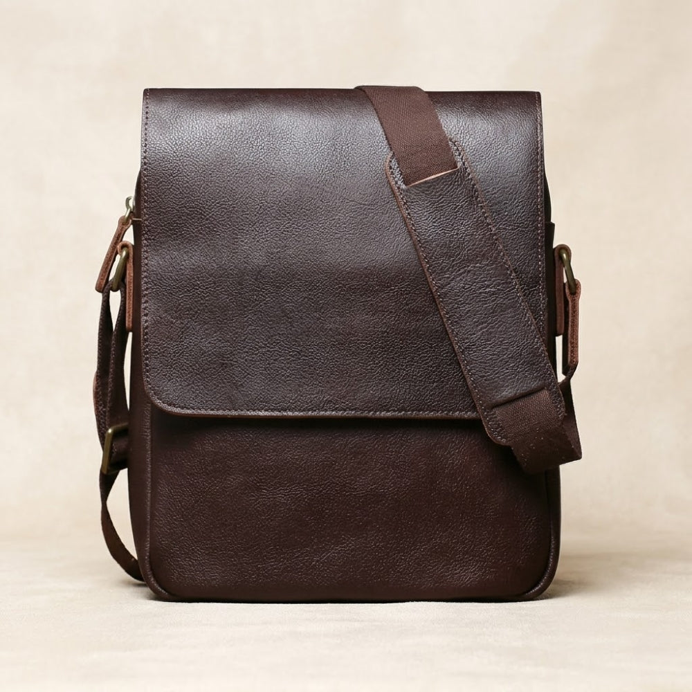 Bérgon - axelremsväska i äkta läder - Herr | Carryelle