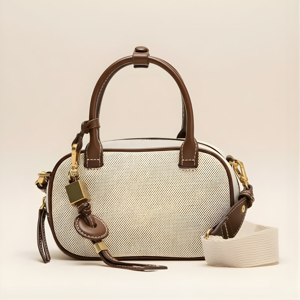 3-i-1 mini crossbody handväska i PU-läder & canvas – Dam | Mila