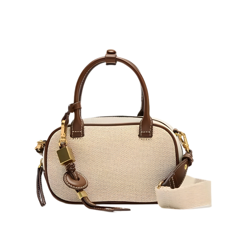 3-i-1 mini crossbody handväska i PU-läder & canvas – Dam | Mila