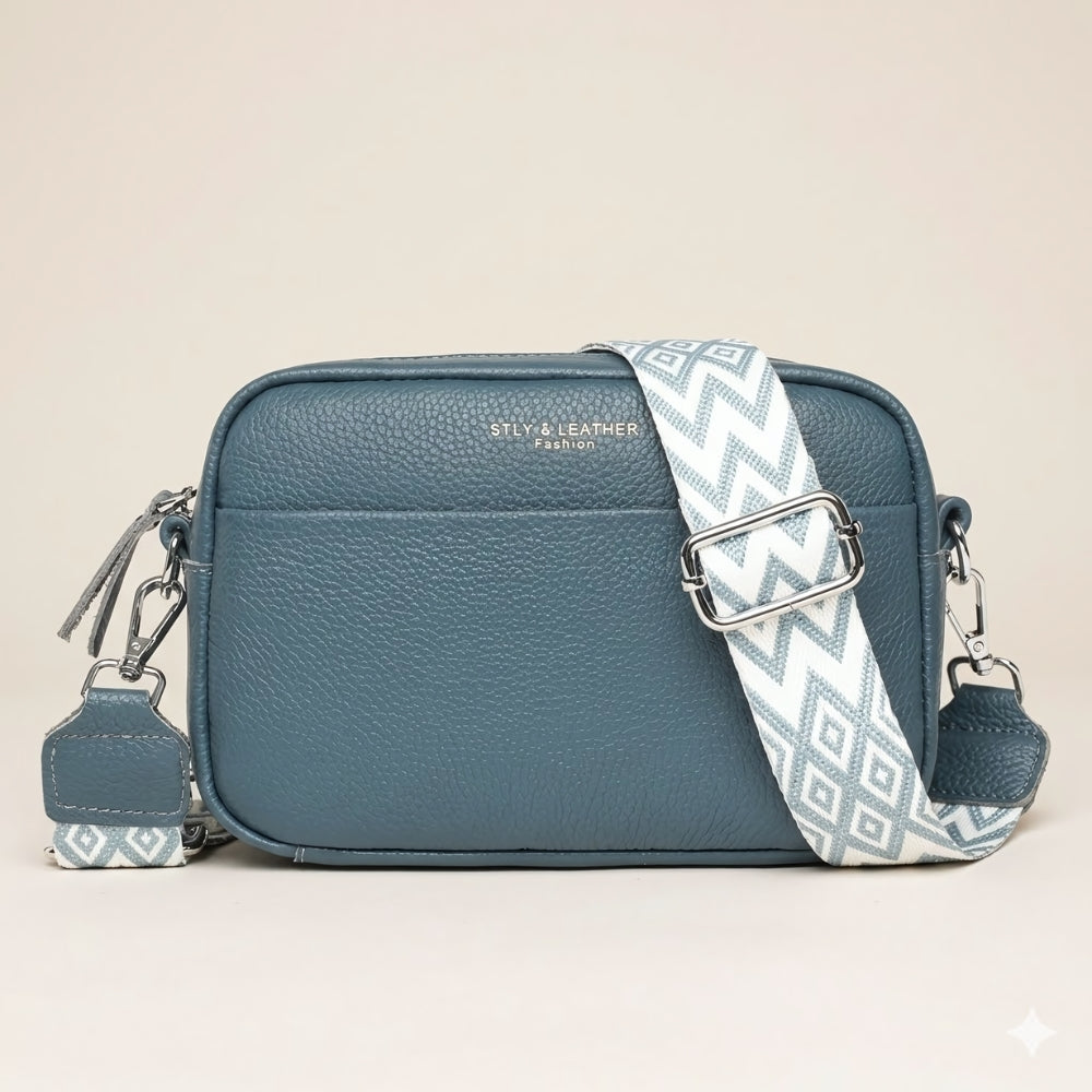 Vera – crossbody & axelväska i äkta läder, bred axelrem | Carryelle