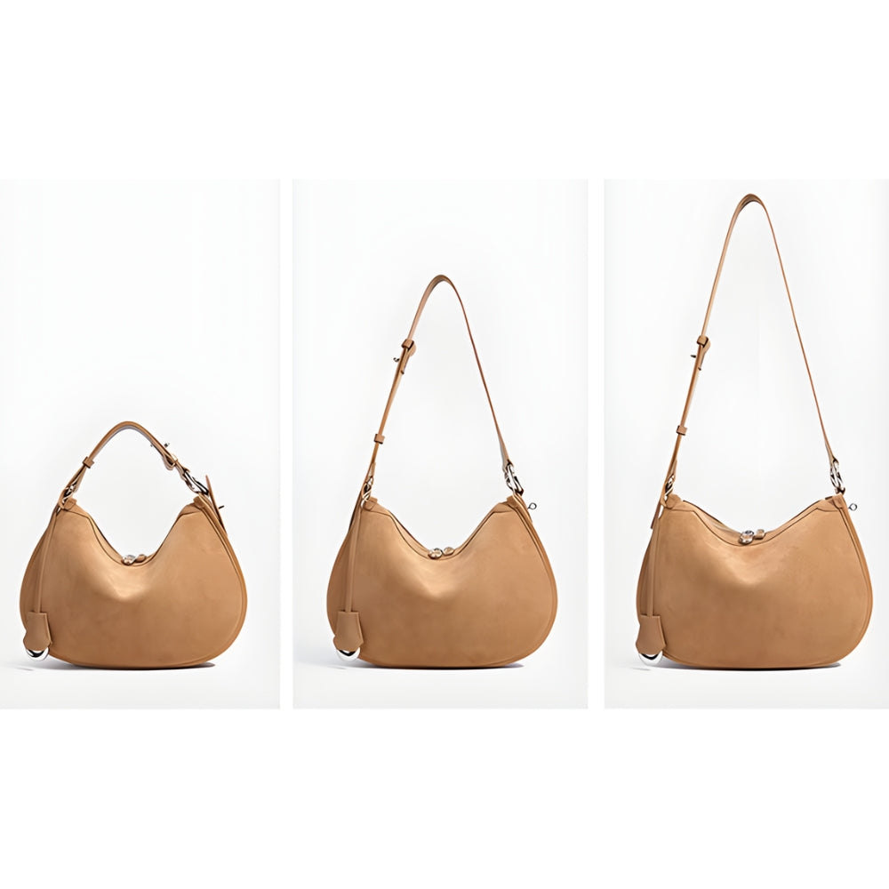 Axelväska i Äkta Mocka – 3-i-1 Hobo Crossbody - Dam | Luna