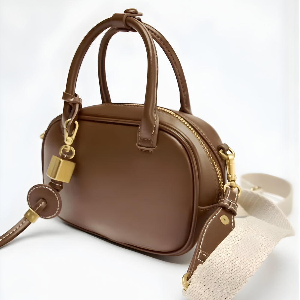 3-i-1 mini crossbody handväska i PU-läder & canvas – Dam | Mila