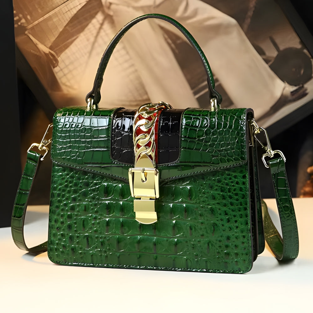 Aligatro - Alligator hand & axelväska i äkta läder – Dam | Carryelle