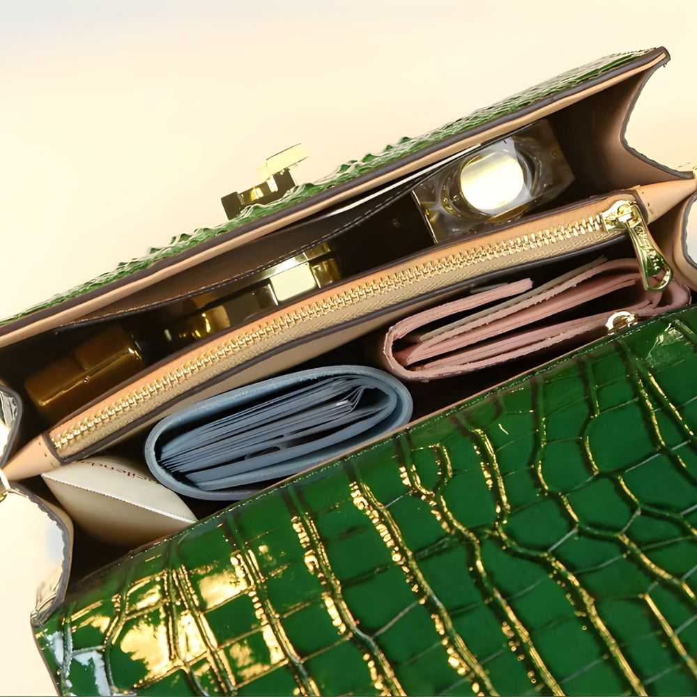 Aligatro - Alligator hand & axelväska i äkta läder – Dam | Carryelle