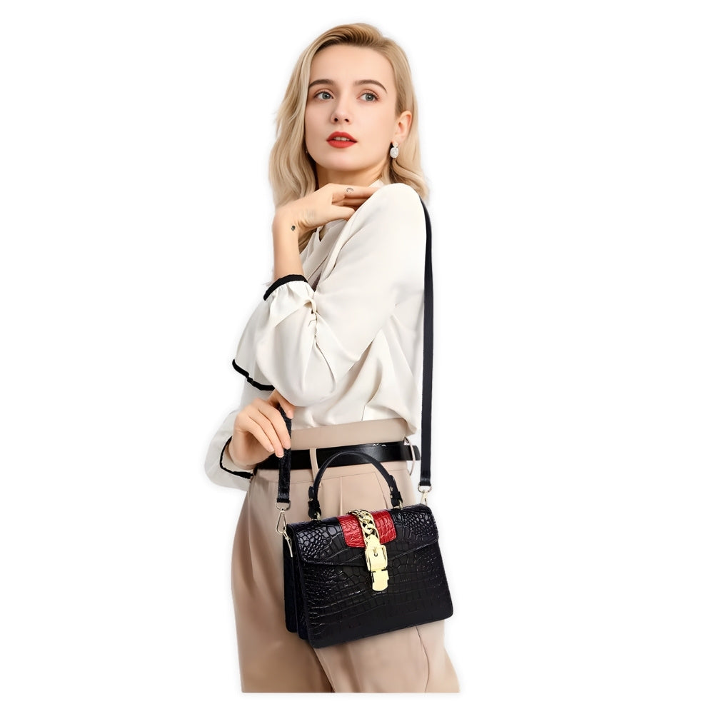 Aligatro - Alligator hand & axelväska i äkta läder – Dam | Carryelle