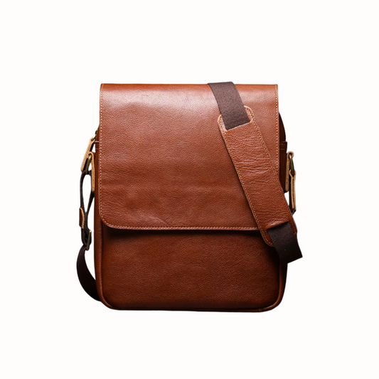 Axelremsväska i äkta läder - herr