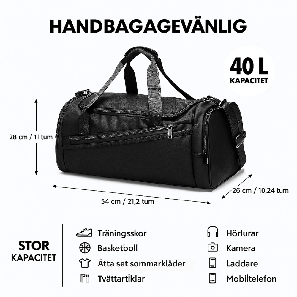 Rymlig Duffelbag 40L